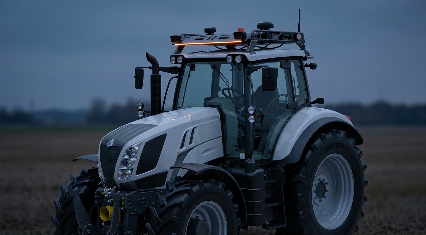 A field tractor wearing the VahAtman sensor crown.